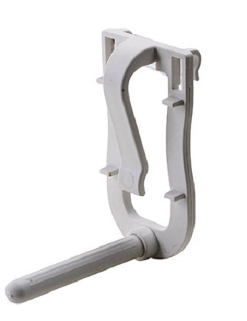 Beige Plastic Cuttlebone Holder w/Perch - art 33 - 2GR - Canary and Finch Cage Accessories