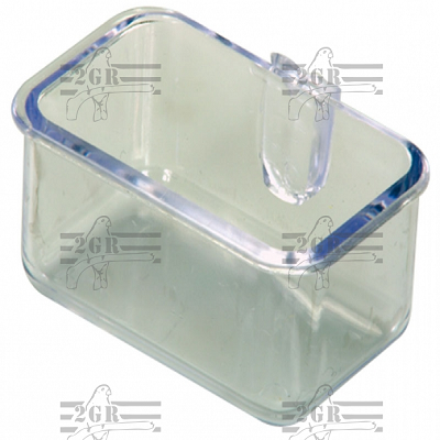 Small Direct Connect Feeder - clear plastic with connector on back - art12 - 2GR - Cage Accessory
